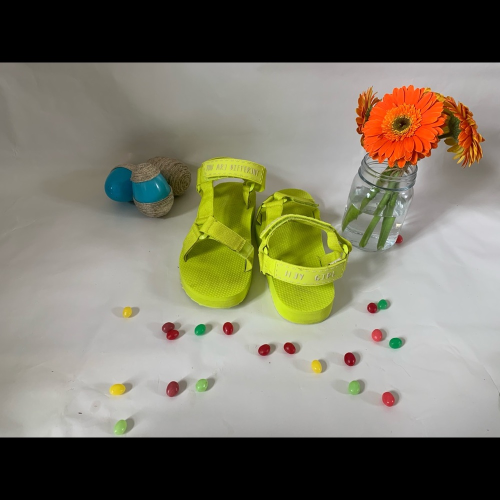 Neon Strapped Sandals